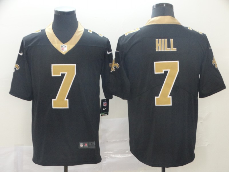 Men's New Orleans Saints #7 Taysom Hill Black Vapor Untouchable Limited Stitched NFL Jersey